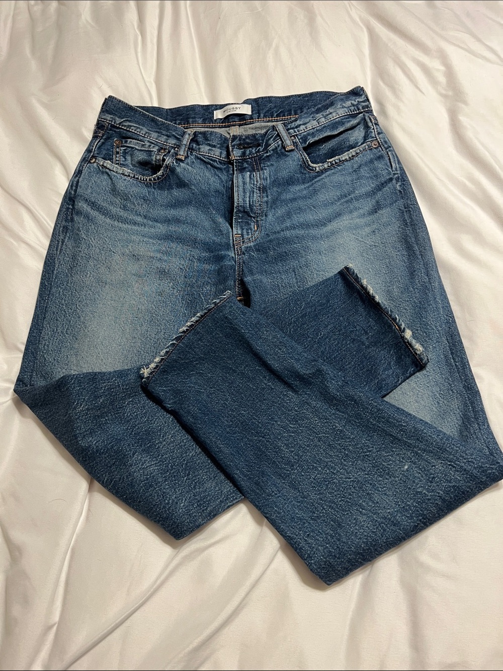 MOUSSY VINTAGE MV Reidsport Straight Leg Medium Blue Jeans
